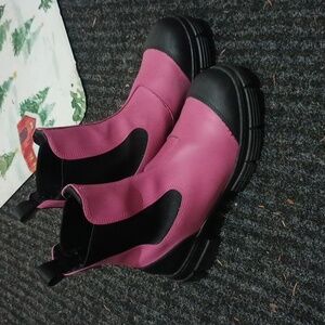 Ganni Pink rubber boots 39